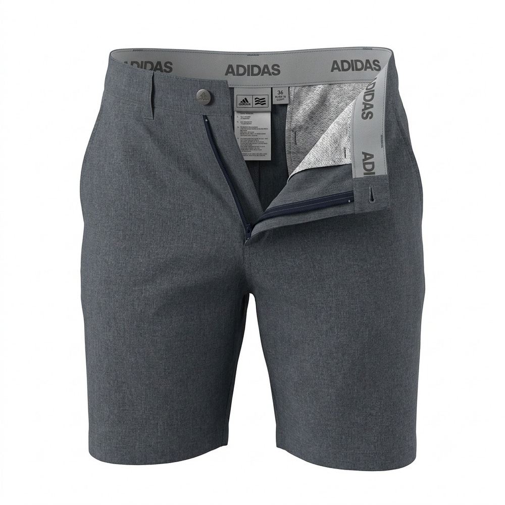 Adidas Ultimate365 Mens Grey Heather Golf Shorts FJ4428 Sz 36 Stretch Flat Front
